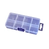 Compartments plastic desktop storage box with 10, 15 and 24 compartments transparent button fishing gear accessories, jewelry and cosmetics packaging box Item Picture